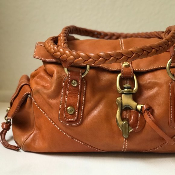 Francesco Biasia Tan 'Secret Love' Leather Handbag